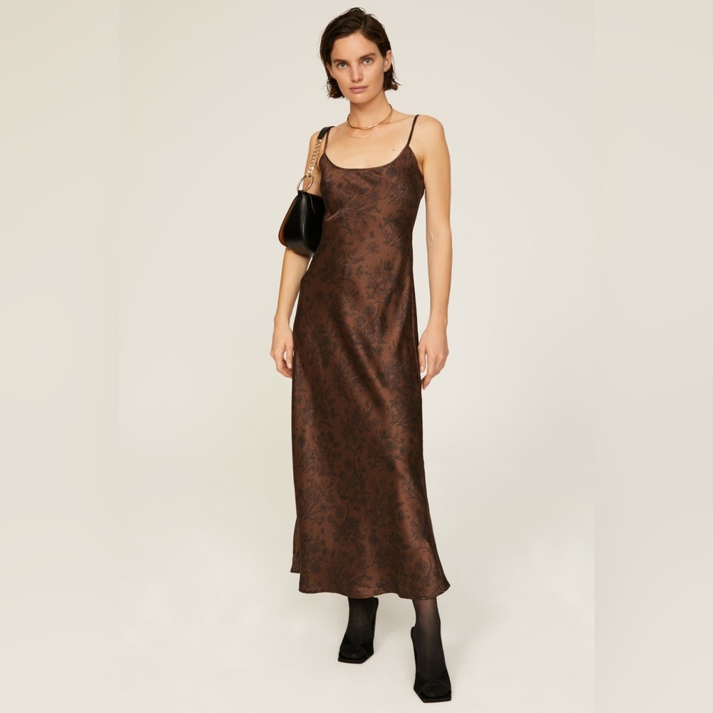 NWOT WeWoreWhat Satin Midi Slip Dress